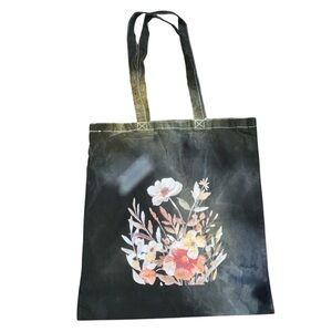 Hand Dyed Tote Bag Two Toned Black